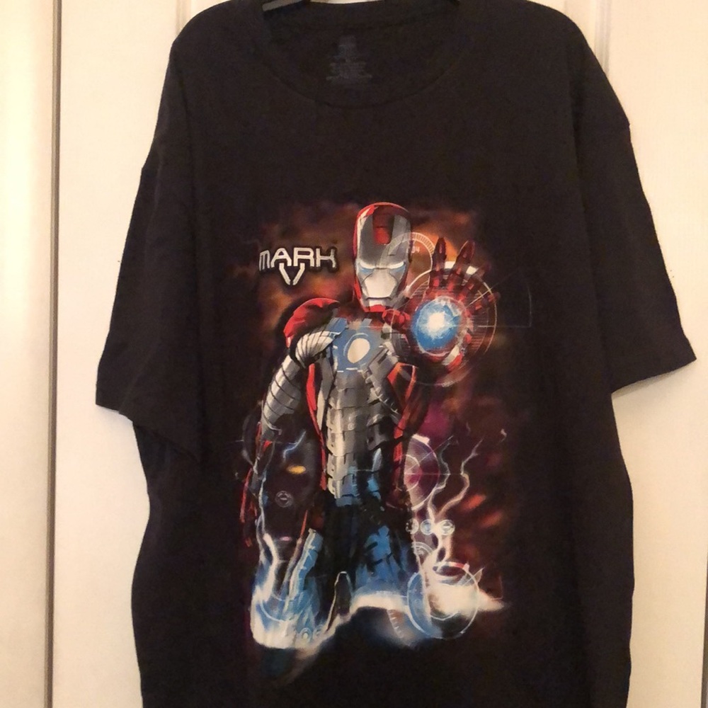 T-shirt Iron Man Mark V mens new size XL cotton black short sleeves